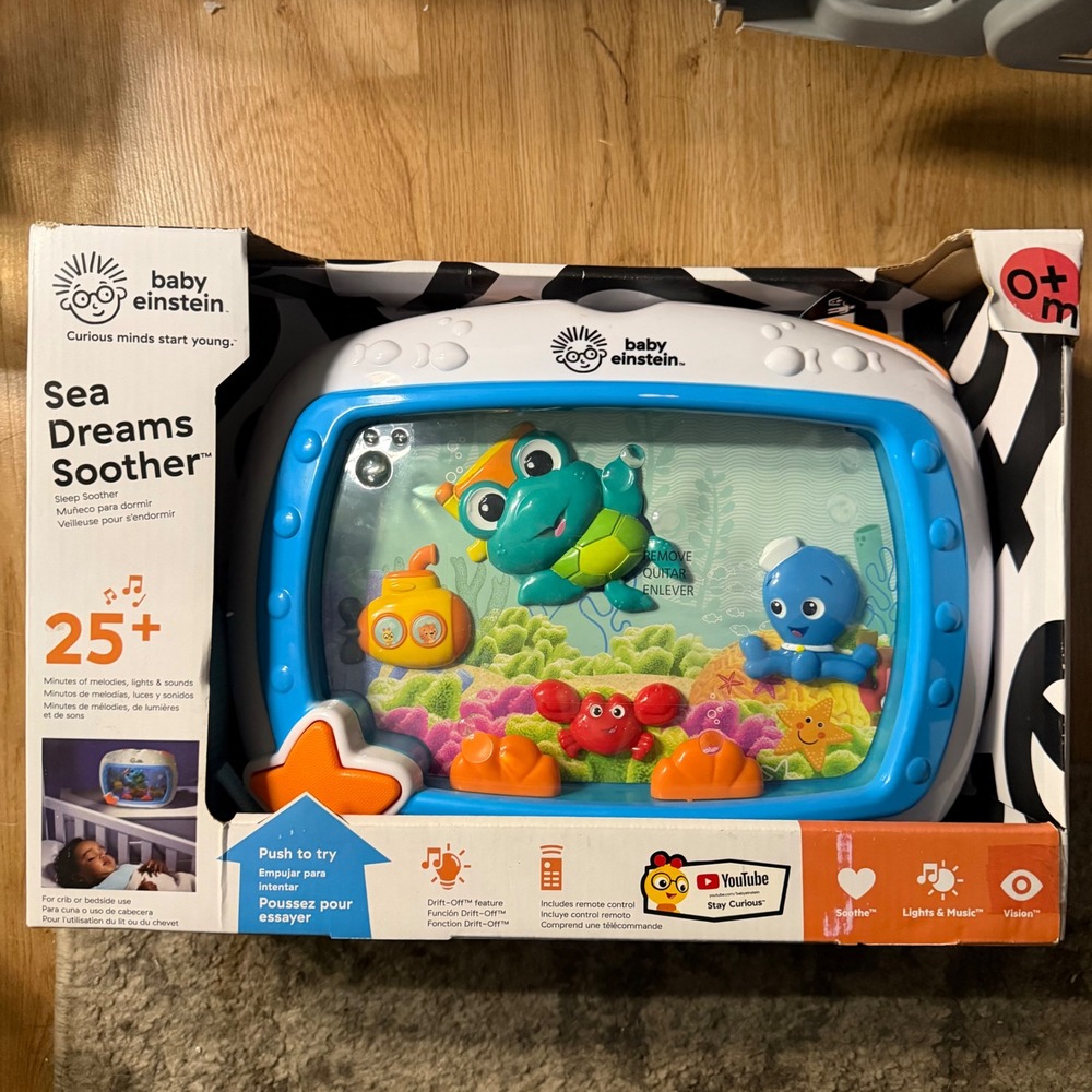 Baby Einstein Sea Dreams Soother Crib Musical Toy Light Machine Remote 11058 NEW